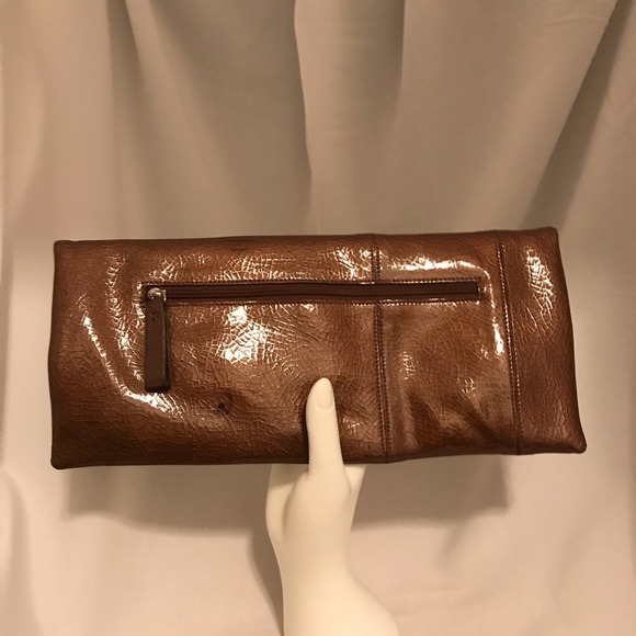 Tusk Patent Leather Copper Clutch - Picture 4 of 6